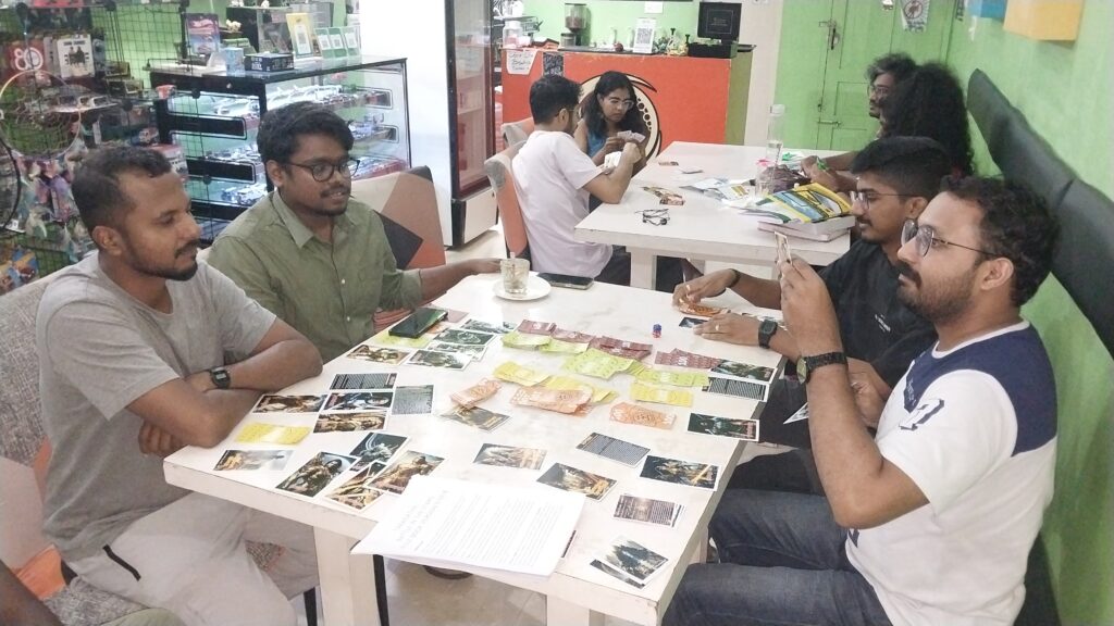 March 17th playtesting at Playfest Trivandrum Eves Cafe