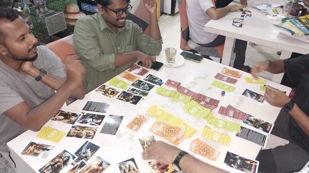 March 17th playtesting at Playfest Trivandrum Eves Cafe